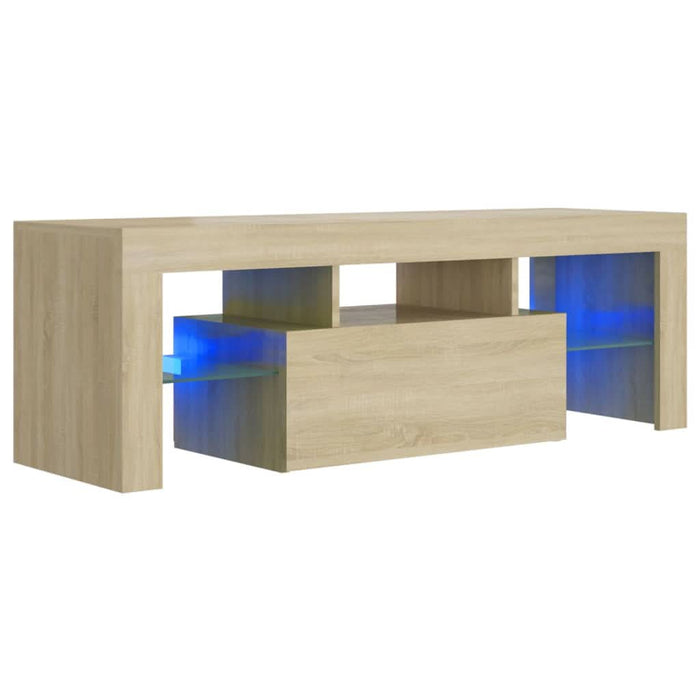 Comodă TV cu lumini LED, stejar Sonoma, 120x35x40 cm - WALTI WALTI