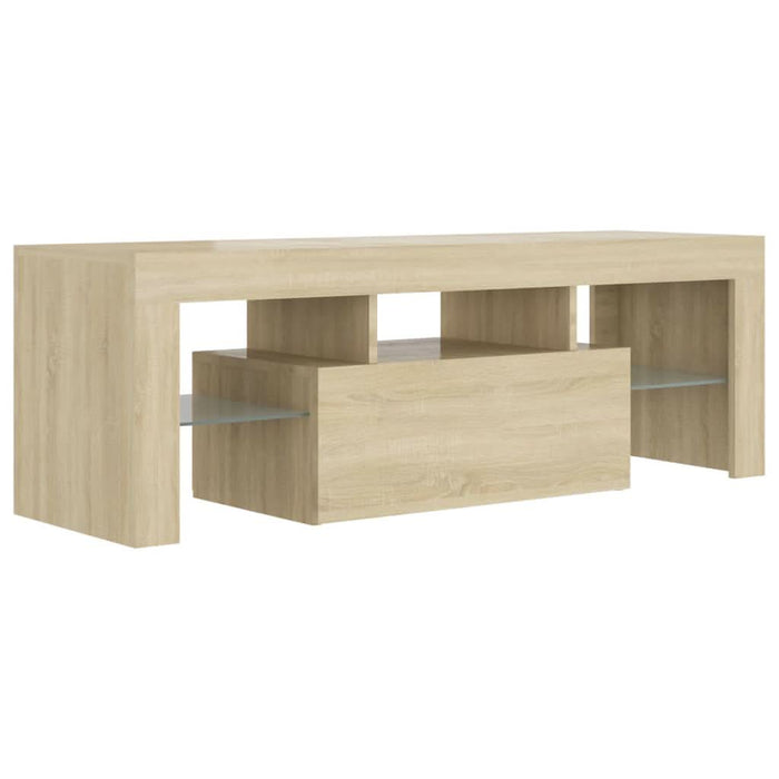 Comodă TV cu lumini LED, stejar Sonoma, 120x35x40 cm - WALTI WALTI
