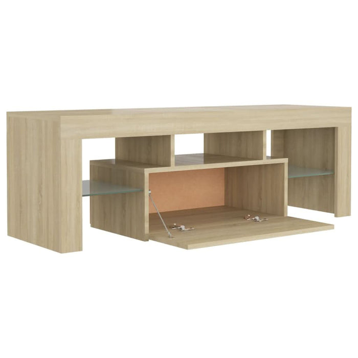 Comodă TV cu lumini LED, stejar Sonoma, 120x35x40 cm - WALTI WALTI