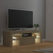 Comodă TV cu lumini LED, stejar Sonoma, 120x35x40 cm - WALTI WALTI