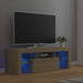 Comodă TV cu lumini LED, stejar Sonoma, 120x35x40 cm - WALTI WALTI