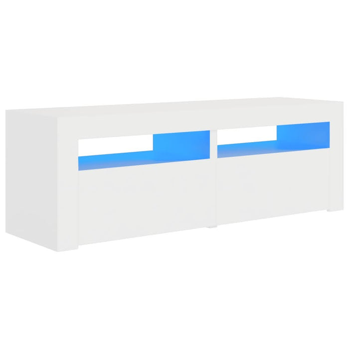 Comodă TV cu lumini LED, alb, 120x35x40 cm - WALTI WALTI