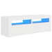 Comodă TV cu lumini LED, alb, 120x35x40 cm - WALTI WALTI