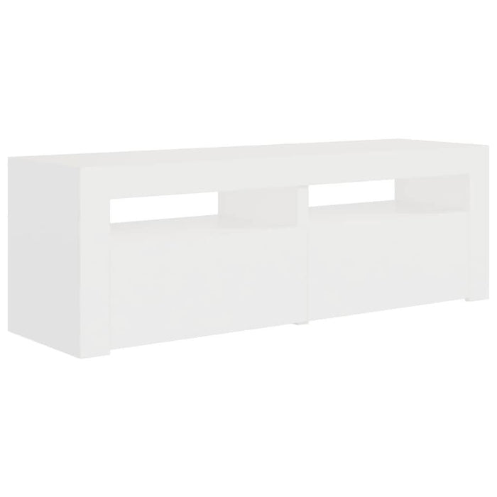 Comodă TV cu lumini LED, alb, 120x35x40 cm - WALTI WALTI