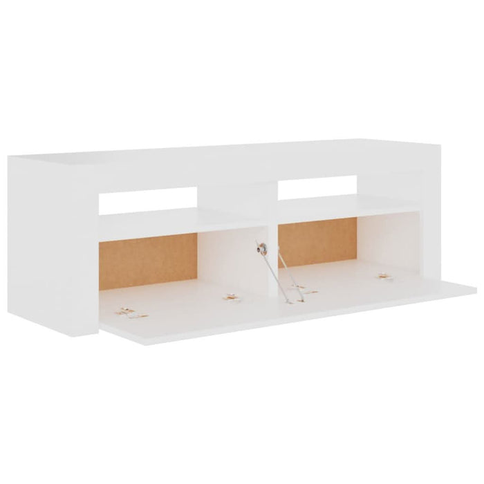 Comodă TV cu lumini LED, alb, 120x35x40 cm - WALTI WALTI