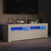 Comodă TV cu lumini LED, alb, 120x35x40 cm - WALTI WALTI