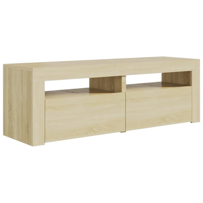 Comodă TV cu lumini LED, stejar Sonoma, 120x35x40 cm - WALTI WALTI