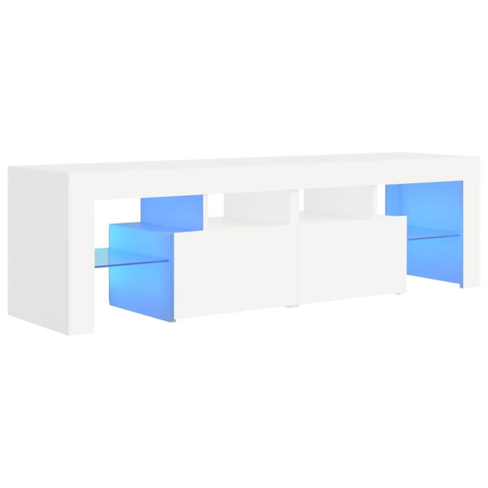 Comodă TV cu lumini LED, alb, 140x36,5x40 cm - WALTI WALTI