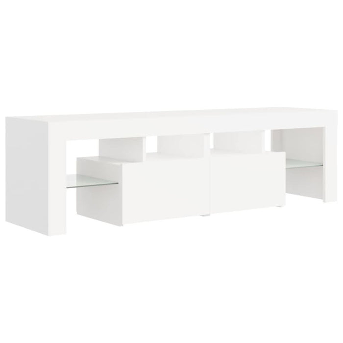 Comodă TV cu lumini LED, alb, 140x36,5x40 cm - WALTI WALTI