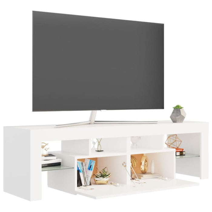 Comodă TV cu lumini LED, alb, 140x36,5x40 cm - WALTI WALTI