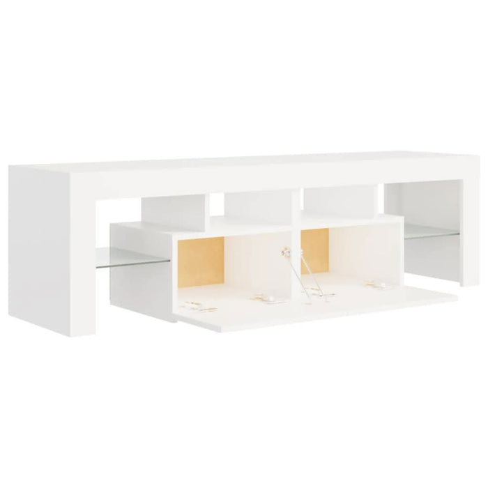 Comodă TV cu lumini LED, alb, 140x36,5x40 cm - WALTI WALTI