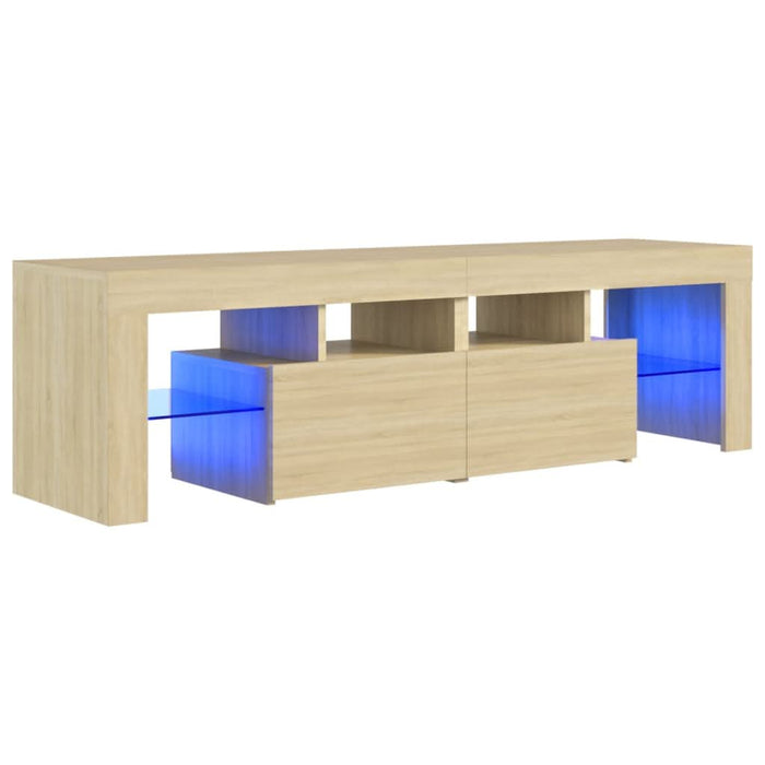 Comodă TV cu lumini LED, stejar sonoma, 140x36,5x40 cm - WALTI WALTI
