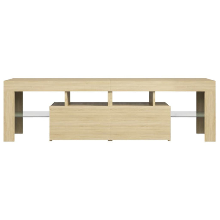 Comodă TV cu lumini LED, stejar sonoma, 140x36,5x40 cm - WALTI WALTI