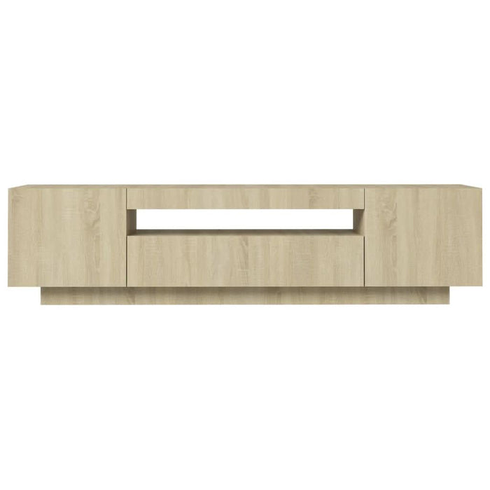 Comodă TV cu lumini LED, stejar sonoma, 160x35x40 cm - WALTI WALTI