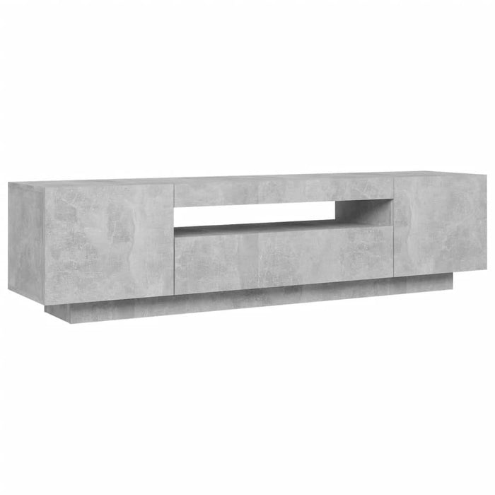 Comodă TV cu lumini LED, gri beton, 160x35x40 cm - WALTI WALTI