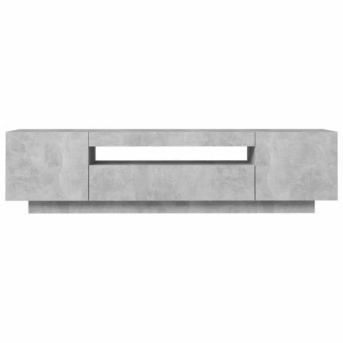 Comodă TV cu lumini LED, gri beton, 160x35x40 cm - WALTI WALTI