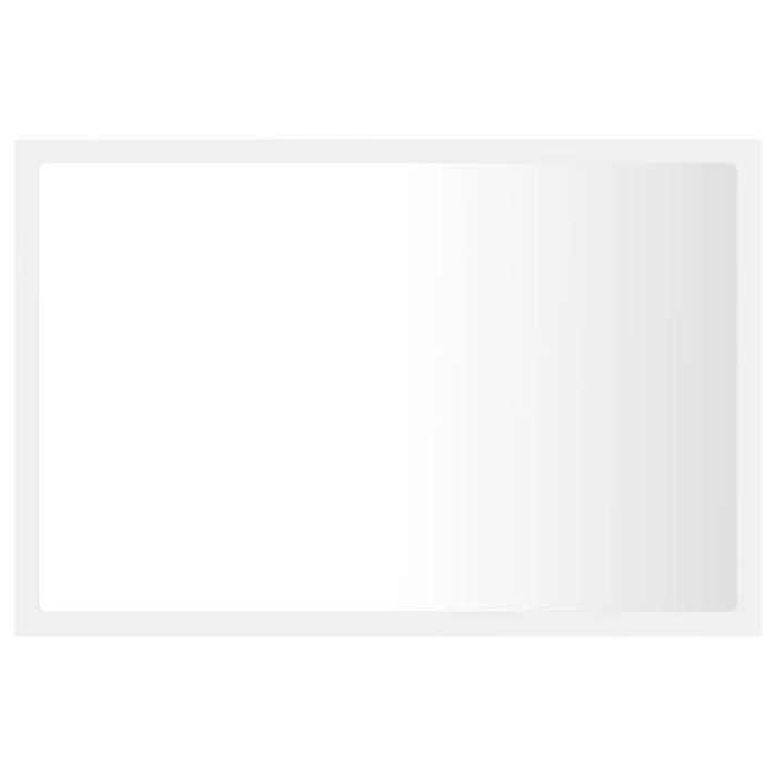 Oglindă de baie cu LED, alb, 60x8,5x37 cm, acril - WALTI WALTI