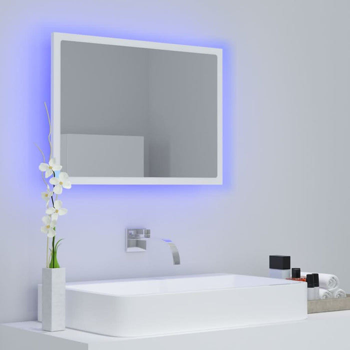Oglindă de baie cu LED, alb, 60x8,5x37 cm, acril - WALTI WALTI