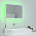 Oglindă de baie cu LED, alb, 60x8,5x37 cm, acril - WALTI WALTI