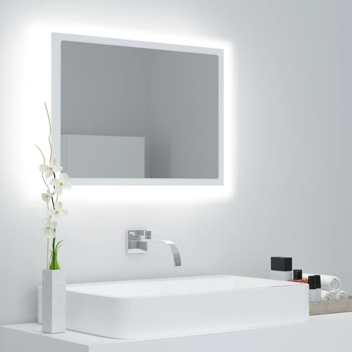 Oglindă de baie cu LED, alb, 60x8,5x37 cm, acril - WALTI WALTI
