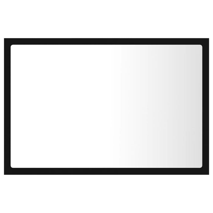Oglindă de baie cu LED, negru, 60x8,5x37 cm, acril - WALTI WALTI