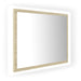Oglindă de baie cu LED, stejar sonoma, 60x8,5x37 cm, acril - WALTI WALTI