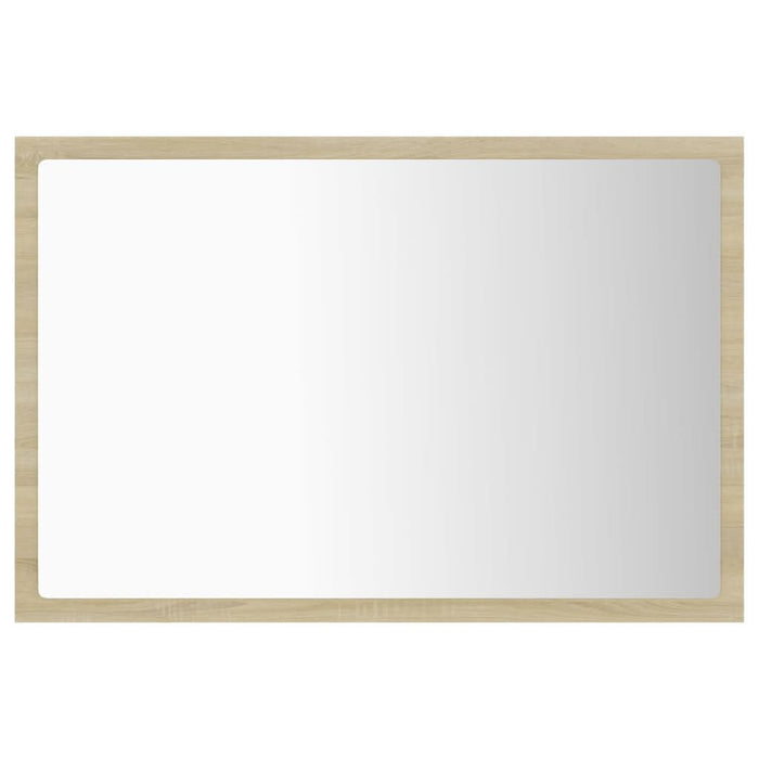 Oglindă de baie cu LED, stejar sonoma, 60x8,5x37 cm, acril - WALTI WALTI