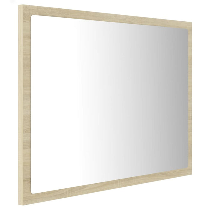 Oglindă de baie cu LED, stejar sonoma, 60x8,5x37 cm, acril - WALTI WALTI