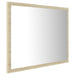 Oglindă de baie cu LED, stejar sonoma, 60x8,5x37 cm, acril - WALTI WALTI