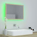 Oglindă de baie cu LED, stejar sonoma, 60x8,5x37 cm, acril - WALTI WALTI