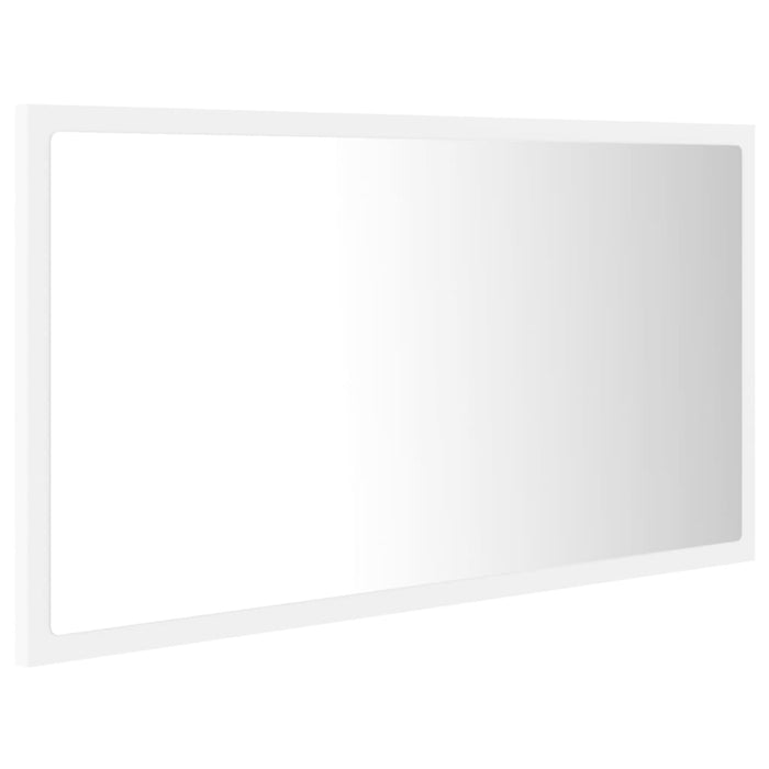 Oglindă de baie cu LED, alb, 80x8,5x37 cm, acril - WALTI WALTI