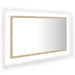 Oglindă de baie cu LED, stejar sonoma, 80x8,5x37 cm, acril - WALTI WALTI