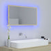 Oglindă de baie cu LED, stejar sonoma, 80x8,5x37 cm, acril - WALTI WALTI