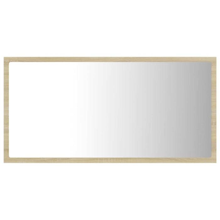 Oglindă de baie cu LED, stejar sonoma, 80x8,5x37 cm, acril - WALTI WALTI