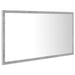 Oglindă de baie cu LED, gri beton, 80x8,5x37 cm, acril - WALTI WALTI