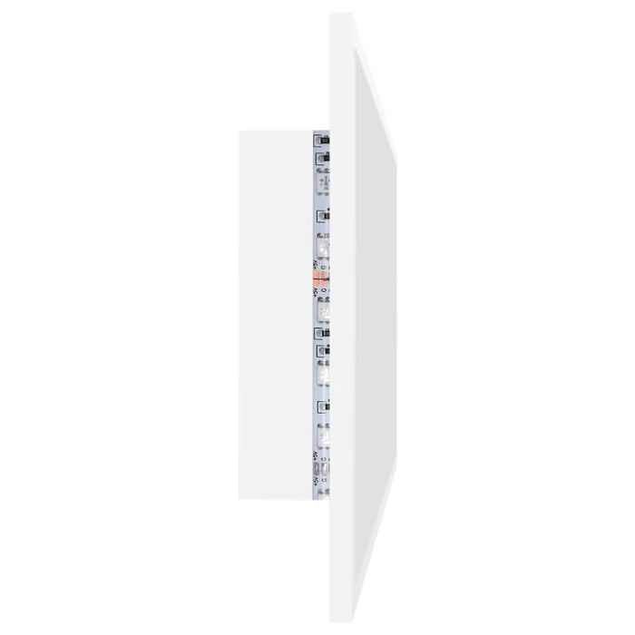 Oglindă de baie cu LED, alb, 90x8,5x37 cm, acril - WALTI WALTI