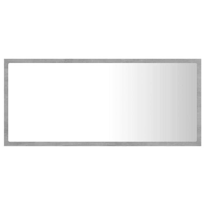 Oglindă de baie cu LED, gri beton, 90x8,5x37 cm, acril - WALTI WALTI