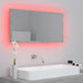 Oglindă de baie cu LED, gri beton, 90x8,5x37 cm, acril - WALTI WALTI