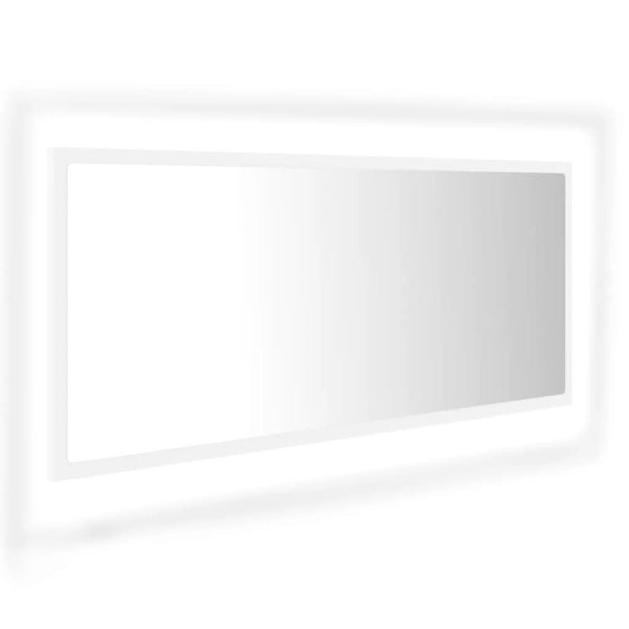 Oglindă de baie cu LED, alb, 100x8,5x37 cm, acril - WALTI WALTI