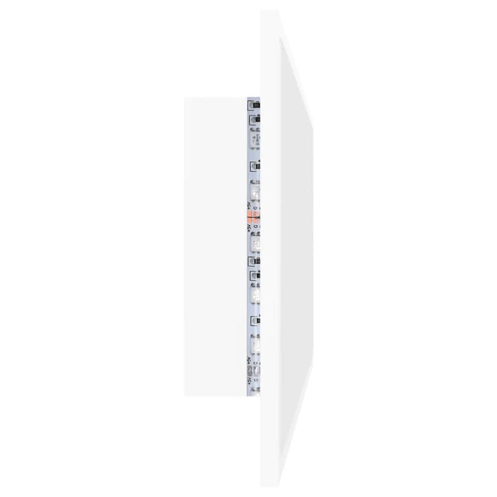 Oglindă de baie cu LED, alb, 100x8,5x37 cm, acril - WALTI WALTI