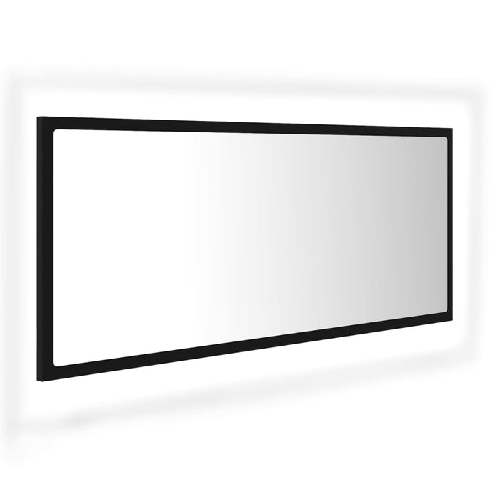Oglindă de baie cu LED, negru, 100x8,5x37 cm, acril - WALTI WALTI