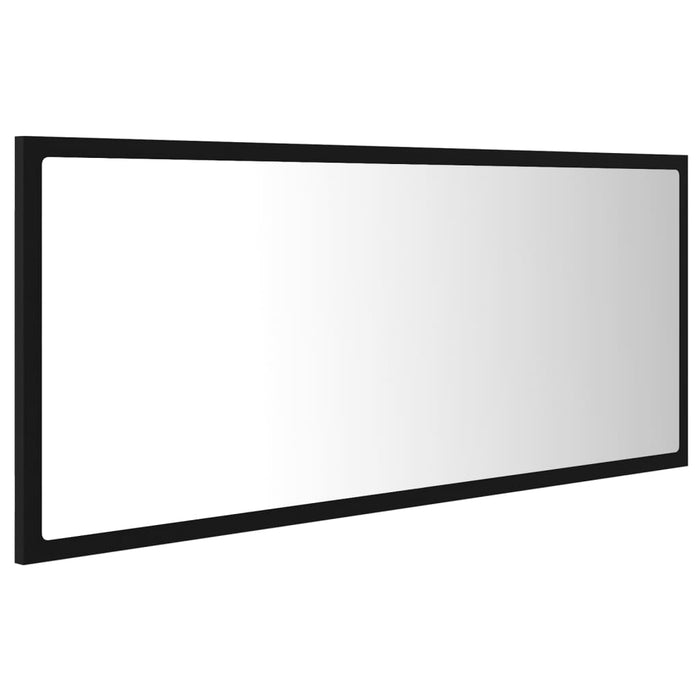 Oglindă de baie cu LED, negru, 100x8,5x37 cm, acril - WALTI WALTI