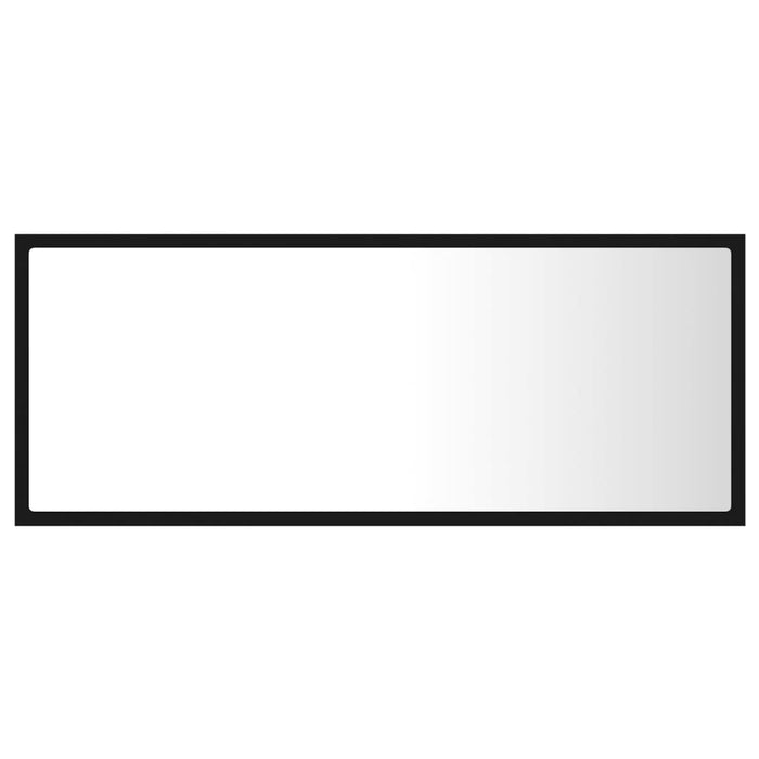 Oglindă de baie cu LED, negru, 100x8,5x37 cm, acril - WALTI WALTI