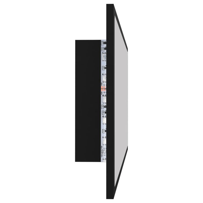 Oglindă de baie cu LED, negru, 100x8,5x37 cm, acril - WALTI WALTI