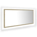 Oglindă de baie cu LED, stejar sonoma, 100x8,5x37 cm, acril - WALTI WALTI