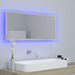 Oglindă de baie cu LED, stejar sonoma, 100x8,5x37 cm, acril - WALTI WALTI