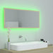 Oglindă de baie cu LED, stejar sonoma, 100x8,5x37 cm, acril - WALTI WALTI