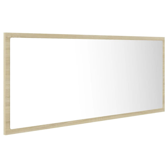 Oglindă de baie cu LED, stejar sonoma, 100x8,5x37 cm, acril - WALTI WALTI