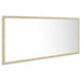 Oglindă de baie cu LED, stejar sonoma, 100x8,5x37 cm, acril - WALTI WALTI