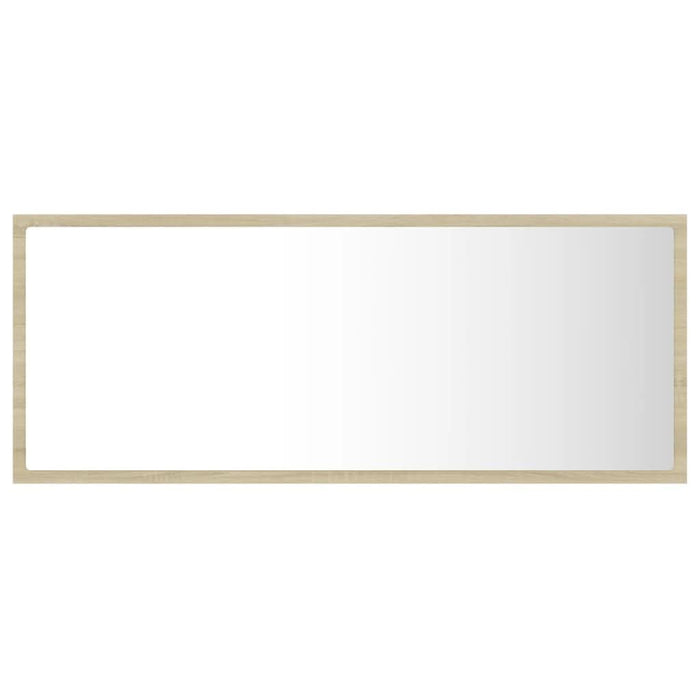 Oglindă de baie cu LED, stejar sonoma, 100x8,5x37 cm, acril - WALTI WALTI